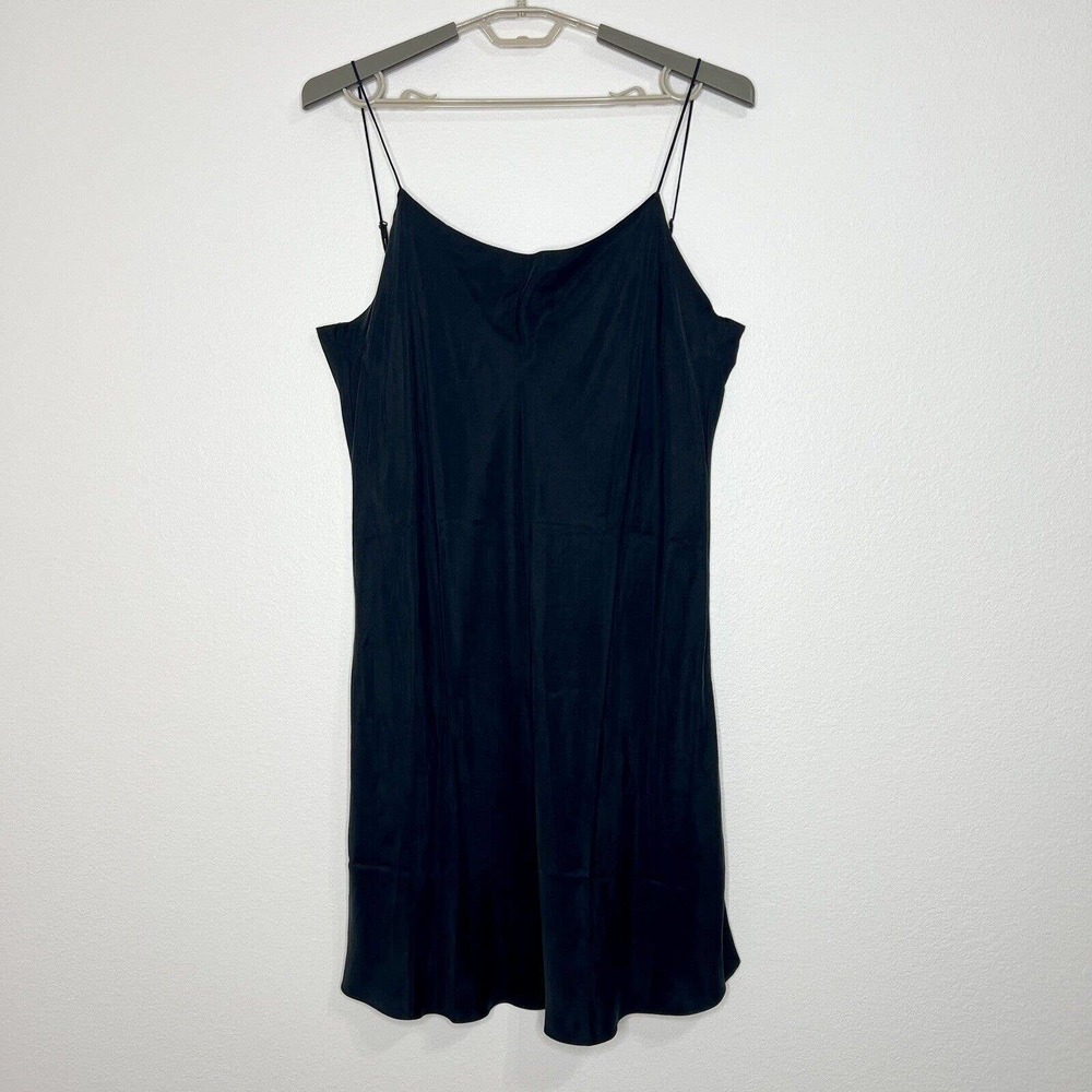 J. Crew Women's Black Gwen Sleeveless Cupro Slip Dress Plus Size 18 NWT BI679